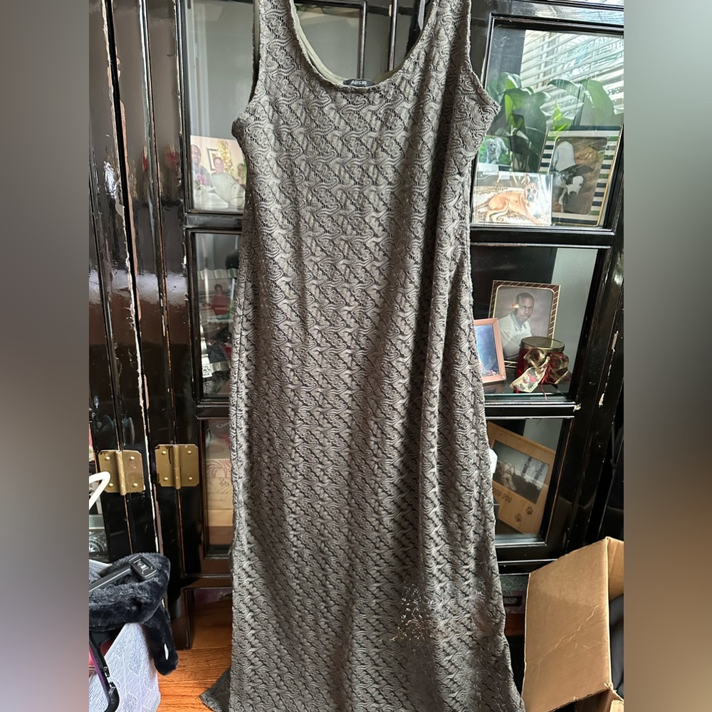 Long lace dress and overcoat